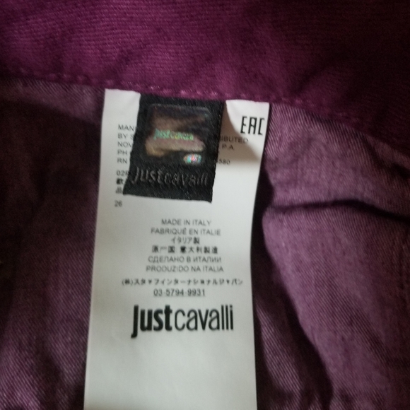 Just Cavalli Slim Fit High Waist Jeans Purple Size 26 - Picture 5 of 8